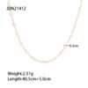 Necklace 18K Gold-plated Stainless Steel Pearl Necklaces 15