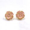 Women’s Fashion Simple Copper-plated Gold Drop Oil Rose Stud Earrings Earrings 11