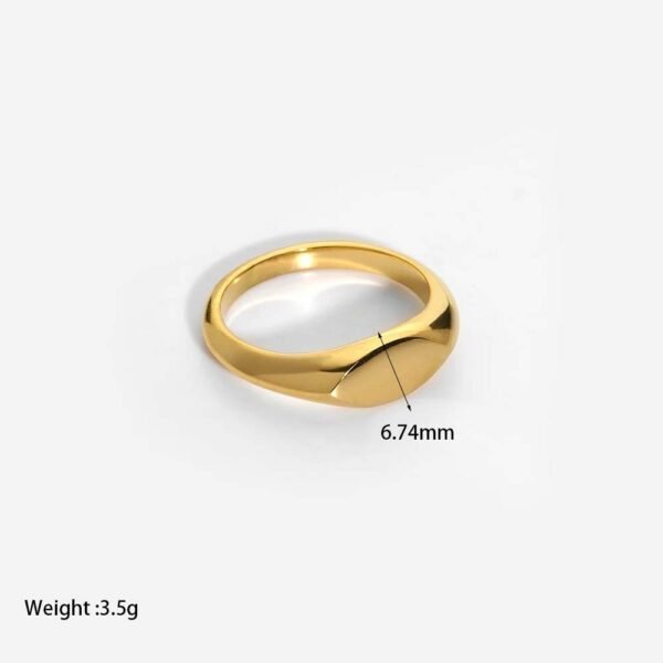 Women’s Light Luxury Trendy 18K Stainless Steel Gold-plated Ring Rings 5
