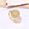 Copper Plating 18K Gold Micro Zircon Ring Rings 16