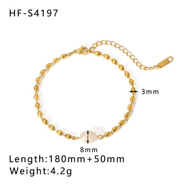 Beach Style Gold Plated Shell OT Buckle Cross Bracelet Cuban Chain Bracelets 9