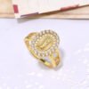 Copper Plating 18K Gold Micro Zircon Ring Rings 18