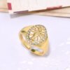Copper Plating 18K Gold Micro Zircon Ring Rings 13