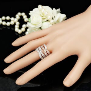 Shining Zircon Rectangle Irregular Gem Ring Rings Shining Zircon Rectangle Irregular Gem Ring Rings