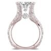 Rose Gold Electroplated Oval Shaped Zircon Engagement Ring Rings 8