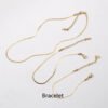 Titanium Steel Gold Plated Necklace Anklets Bracelets Necklaces 12