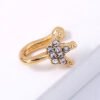 Gold rhinestone nose ring, mini crown rhinestone nose ring, piercing crown nose clip Rings 14