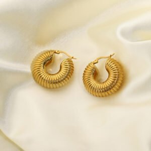 Electric Water Pipe Shape Gold-plated Earrings Earrings Electric Water Pipe Shape Gold-plated Earrings Earrings