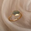 Retro New Shell Shape Ring Trend 18K Gold Plated Rings 15 Retro New Shell Shape Ring Trend 18K Gold Plated Rings 15