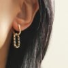 Female Style Earrings Gold-plated Copper With Colored Zircon Earrings 11