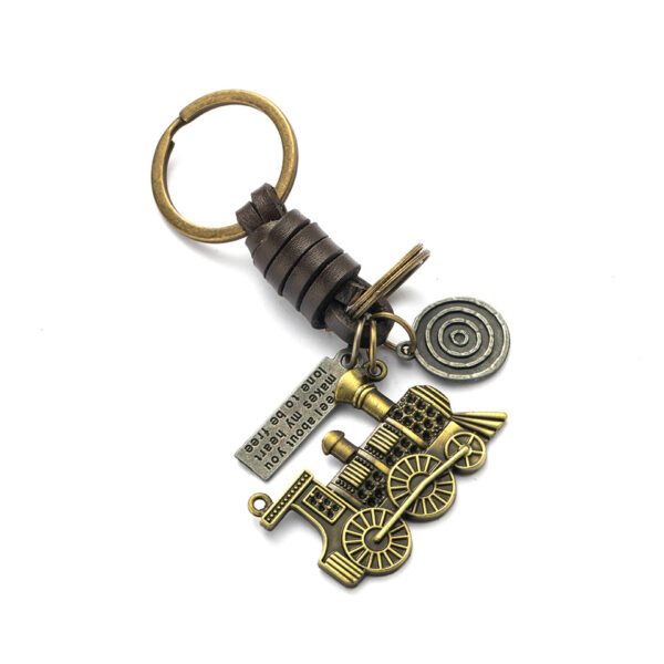 Women’s Fashion Vintage Handwoven Leather Keychain Accessories 8