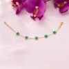 Small Fresh And Lovely Green Drop Gum Flower Gold Bracelet Jewelry Bracelets 14