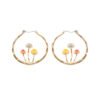 Boho Hoops Trendy Vintage Gold Mushroom Look Earrings 22 Boho Hoops Trendy Vintage Gold Mushroom Look Earrings 22