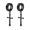 Korean Fashion Titanium Steel Cross Ear Clip Without Pierced Earrings Stainless Steel Double-sided Round Flat Earrings Ear Buckle Jewelry Earrings 9 Korean Fashion Titanium Steel Cross Ear Clip Without Pierced Earrings Stainless Steel Double-sided Round Flat Earrings Ear Buckle Jewelry Earrings 9