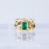 Gold Inlaid Green Zircon Ring With Jewelry Rings 10