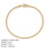 Simple Cauliflower Chain Bracelet Stainless Steel Gold Plated Bracelets 17