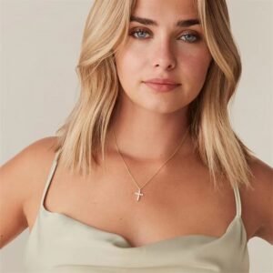 Hot New 925 Sterling Silver Necklace Cross Full Diamond Women’s Collarbone Chain Wrapped Gold 14k Gold Pendant Necklaces