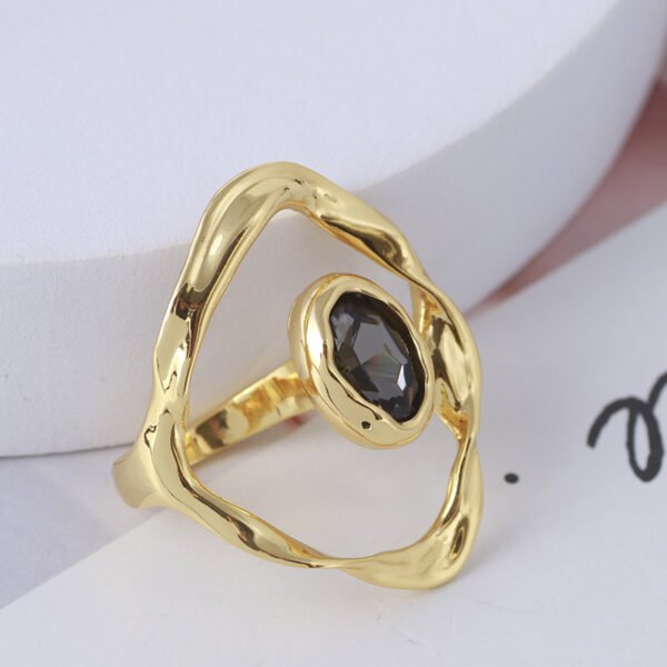 Tide Brand Jewelry Wholesale Fold Geometric Irregular Ring Rings 3
