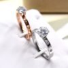 4 Small Diamond Rose Gold Rings BestSelling 9