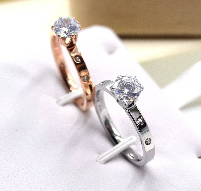 4 Small Diamond Rose Gold Rings BestSelling 2