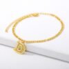 Initial Gold Letter Anklet Alphabet Pendants Jewelry Accessories 18