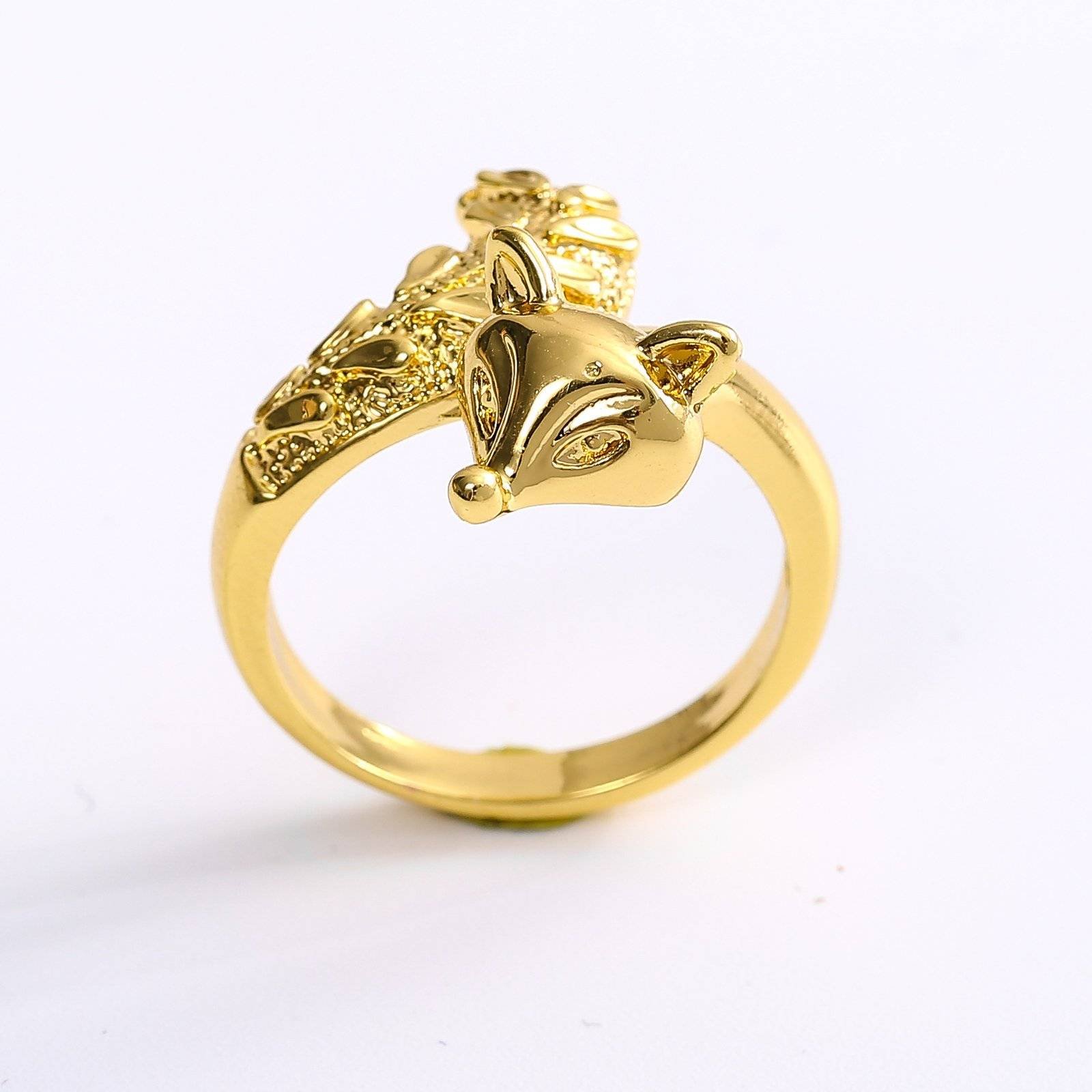 Simple And Stylish Personality Adjustable Gold Fox Ring Rings 2