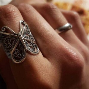 Alloy Butterfly Ring Opening Adjustable Animal Rings