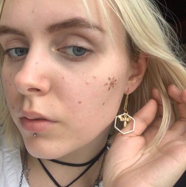Fashion Three-dimensional Geometric Creative Bee Ear Hook Earrings Earrings 3