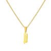 18K Gold Plating Stainless Steel Ancient English Letter Pendant Necklace Necklaces 18