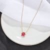 Crystal Necklace Women’s New Strawberry Crystal Five-pointed Star Pendant Necklaces 12