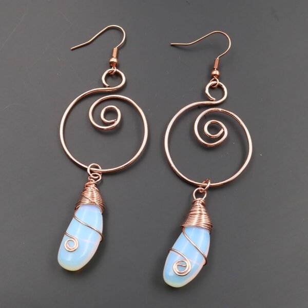 Earrings Accessorized With Natural Amethyst Eggplant Roses Earrings 3