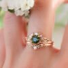 European And American Rose Gold Plated Engagement Ring Rings 19
