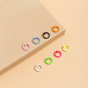 Punk Exaggerated Geometric Candy-colored Round Nose Studs Accessories