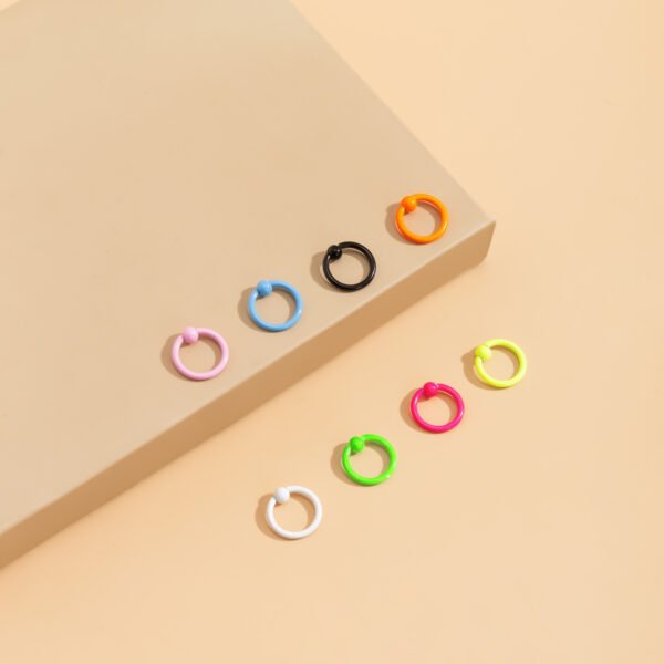 Punk Exaggerated Geometric Candy-colored Round Nose Studs Accessories 3