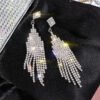 Silver Needle Exaggerated Fringe Earrings Female Personality Earrings 9