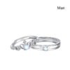 Men And Women Trend Personality Moonstone Crown Couple Ring Rings 14