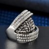 Diamond-studded Ring Elegant And Generous Women’s Style Rings 9