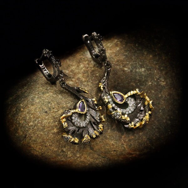 Black And Gold Two-tone Earrings Earrings 4