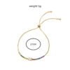 Copper Gold Plated Pendant Micro-Set Colorful Zircon Shrink Pulled Copper Bead Bracelet Bracelets 17