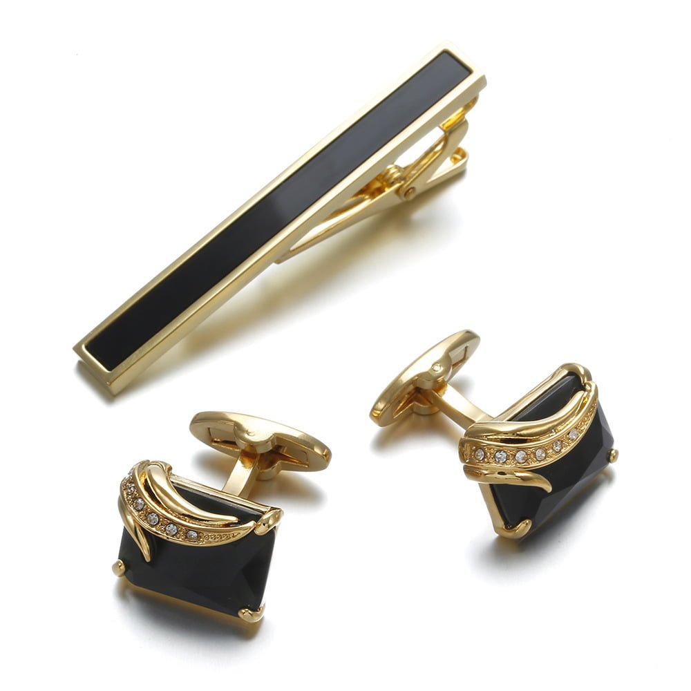 Fashion Gentleman Tie Clip High Quality Cufflinks Gold Other 2