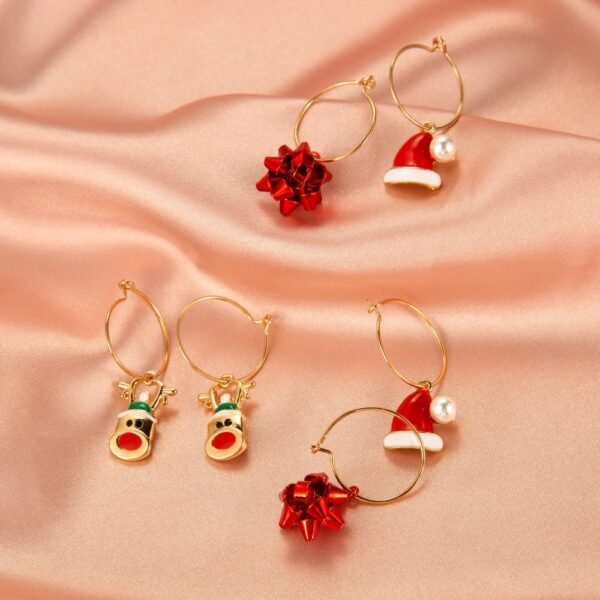 Women’s Fashion Christmas Earrings Set Of Three Christmas 11