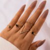 Popular Fashion Geometric Joint Ring Set Rings 19