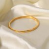 18K Gold Inlaid With White Round Zircon Bracelet Bracelets 14