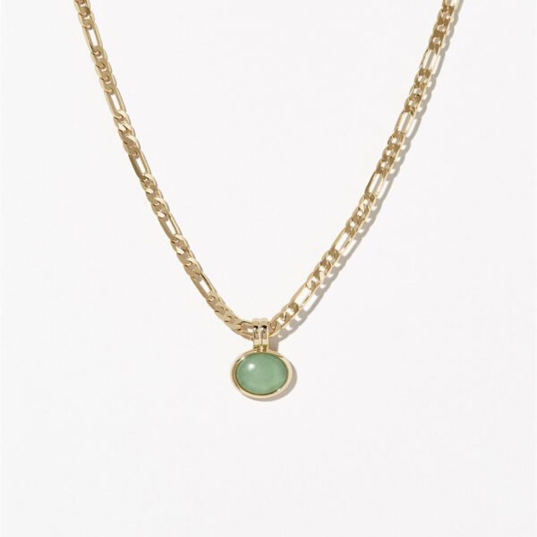 Natural Stone Necklace Real Gold Simple Necklaces 4