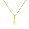18K Gold Plating Stainless Steel Ancient English Letter Pendant Necklace Necklaces 19