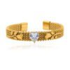 Woven Mesh Stainless Steel 18K Gold Plated Bracelet Bracelets 15