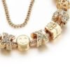 New Large-hole Bead Bracelet Gold Diamond Color-retaining Gold-plated Women’s Bracelet Bracelets 11