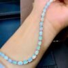 Silver Plated 18k Gold Inlaid Natural Dazzling Opal Bracelet Women Bracelets 10