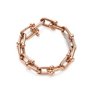 Sterling Silver 925 Electroplated 18K Rose Gold U-shaped Bracelet Bracelets