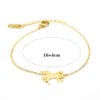 Fashion Gold Stainless Steel Unicorn Horse Charm Bracelet Dainty Silver Chain Bracelets For Women Girls Jewelry Gift Necklaces 12